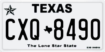 TX license plate CXQ8490