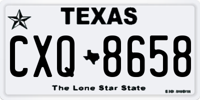 TX license plate CXQ8658