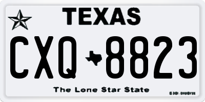 TX license plate CXQ8823