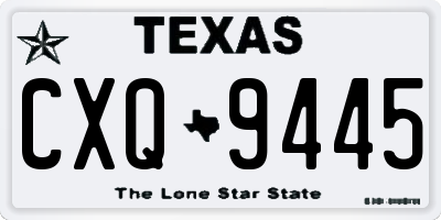 TX license plate CXQ9445