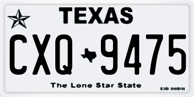 TX license plate CXQ9475