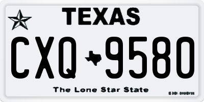 TX license plate CXQ9580