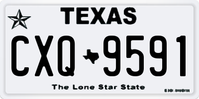 TX license plate CXQ9591