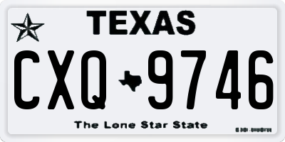 TX license plate CXQ9746