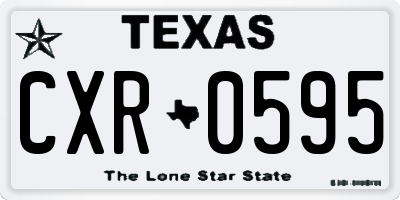 TX license plate CXR0595