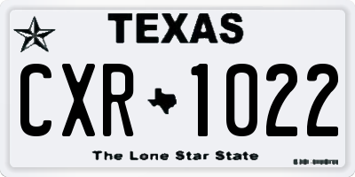 TX license plate CXR1022