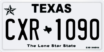 TX license plate CXR1090