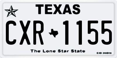 TX license plate CXR1155