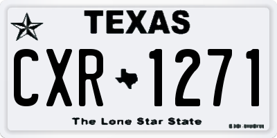TX license plate CXR1271