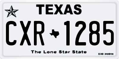 TX license plate CXR1285