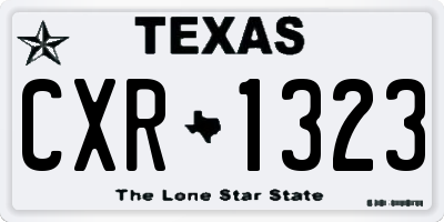 TX license plate CXR1323