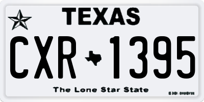 TX license plate CXR1395