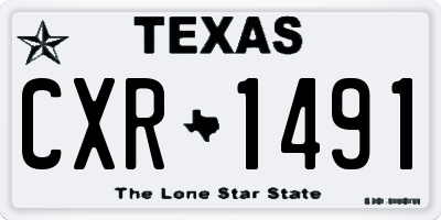 TX license plate CXR1491