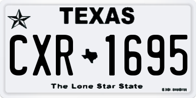 TX license plate CXR1695