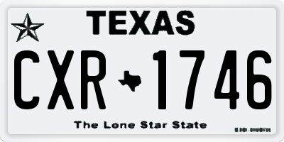 TX license plate CXR1746