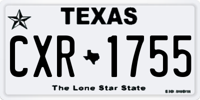 TX license plate CXR1755