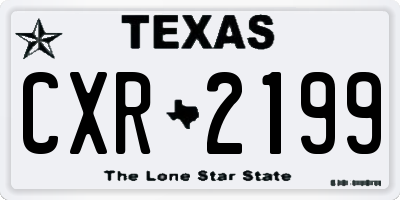 TX license plate CXR2199