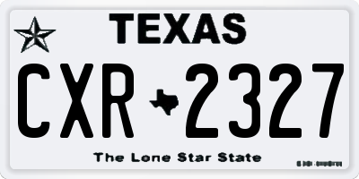 TX license plate CXR2327