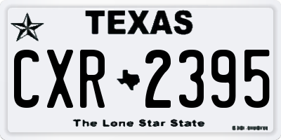 TX license plate CXR2395