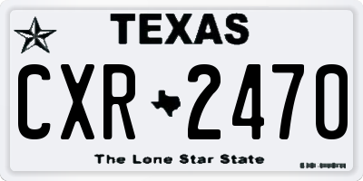 TX license plate CXR2470