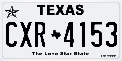 TX license plate CXR4153