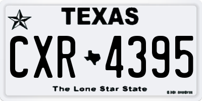 TX license plate CXR4395