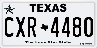 TX license plate CXR4480