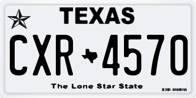 TX license plate CXR4570