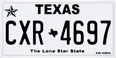 TX license plate CXR4697