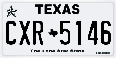 TX license plate CXR5146