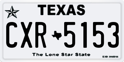 TX license plate CXR5153
