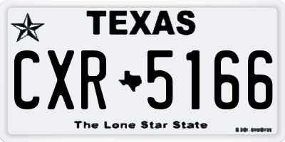 TX license plate CXR5166