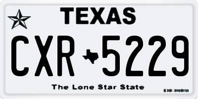 TX license plate CXR5229