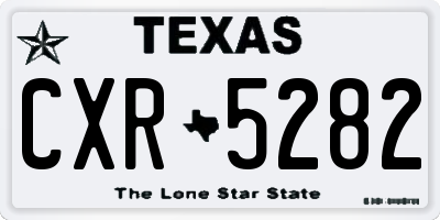 TX license plate CXR5282