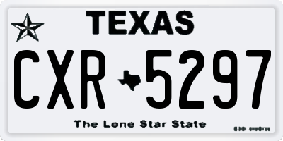 TX license plate CXR5297