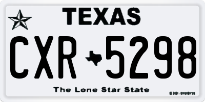 TX license plate CXR5298
