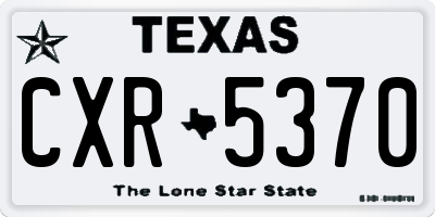 TX license plate CXR5370