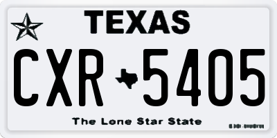TX license plate CXR5405
