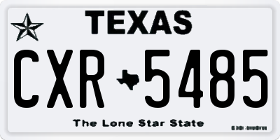 TX license plate CXR5485