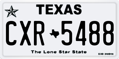 TX license plate CXR5488
