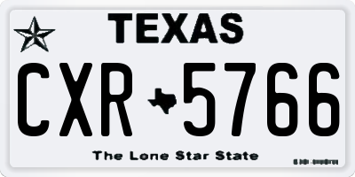 TX license plate CXR5766