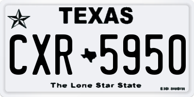 TX license plate CXR5950