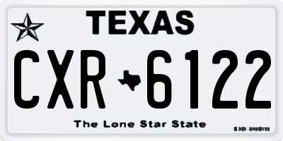 TX license plate CXR6122