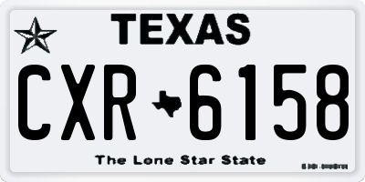 TX license plate CXR6158