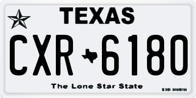 TX license plate CXR6180