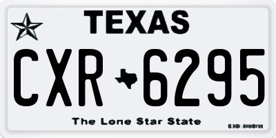 TX license plate CXR6295