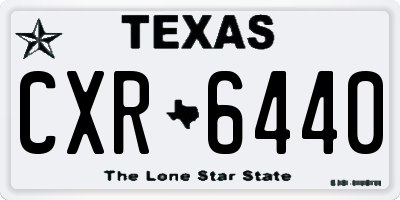 TX license plate CXR6440
