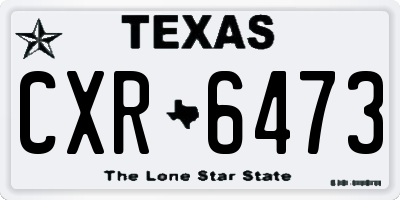 TX license plate CXR6473