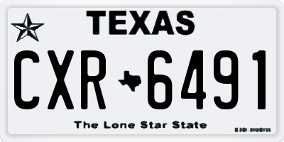 TX license plate CXR6491