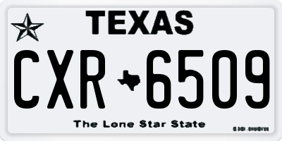 TX license plate CXR6509